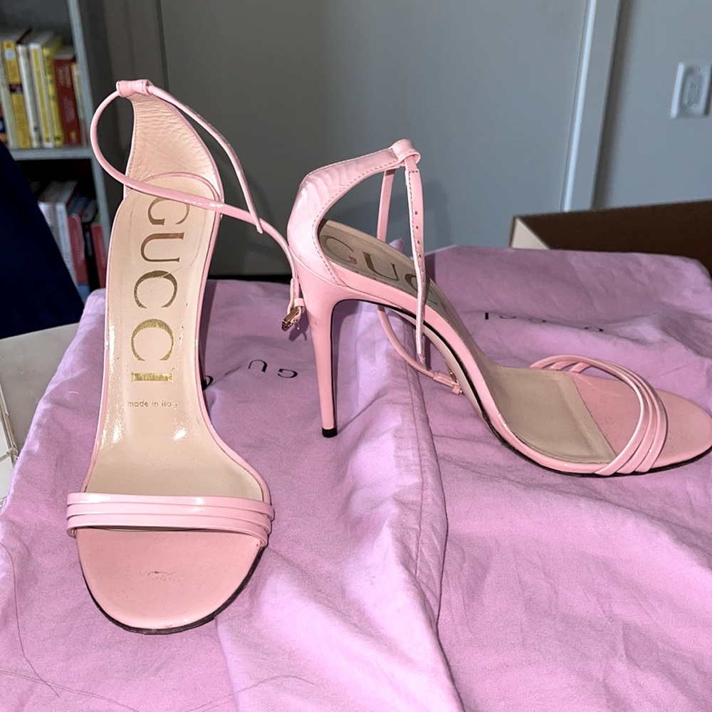 SOLD Pink Gucci Sandal Heels Size 37.5